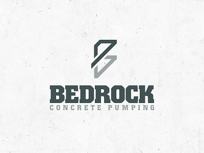 Bedrock Concrete Pumping b branding graphic design identity logo