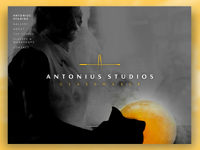 Antonius Studios Website Launch brand design glass glassblower logo portfolio ui web website