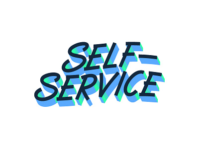 Self-Service self service signwriting typography vector