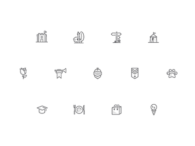 Medieval meets internet icons set