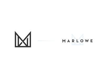 Marlowe Logo baby bag design logo m marlowe product vector