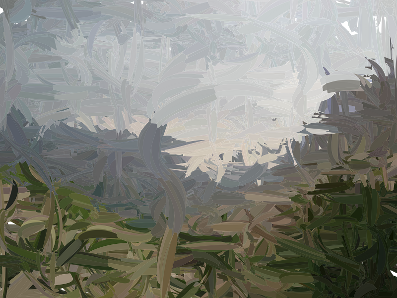 Landscape over paint java generated landscape