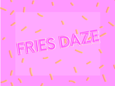 Fries for Friday! 90s daze friday fries happy pink