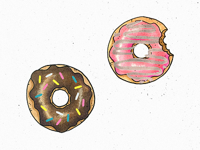 Mmm Donuts! donuts doughnuts food hand drawn handdrawn sweets treats