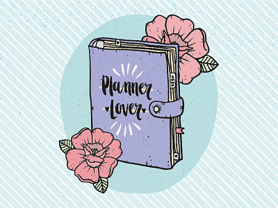 Planner Lover floral flower pastel planner stationery tattoo traditional