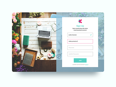 Daily UI #001 - Sign Up dailyui form join log in new account register sign up ui user