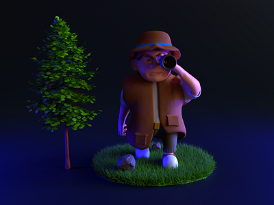 3D Character - An adventurer 3d 3d blender 3d character 3d cute 3d modeling adventure animation blender character design forest illustration logo modeling