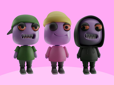 Freaking Zombie Kids 3d 3d blender 3d character 3d cute 3d cute kids 3d cute zombie 3d kids 3d kids character 3d zombie 3d zombie character blender character cute kids zombie cute zombie freak illustration zombie zombie kids