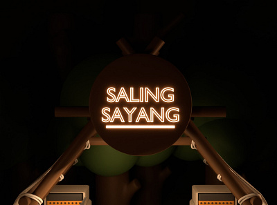Saling Sayang Concert 3d 3d blender 3d character 3d cute blender character design illustration logo roll ui