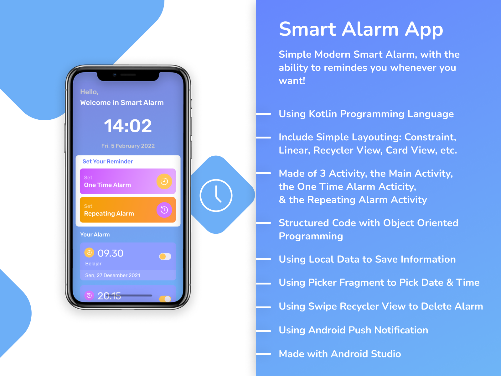 Smart Alarm App Design by Fahri Fadhil Muhammad on Dribbble