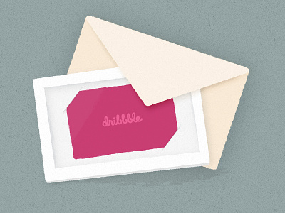 Dribbble Invite Gift Card ai chalk debut gift card illustrator invite vector