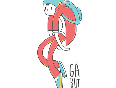 "Gabut" adobe illustrator art cartoon character design graphic design illustration