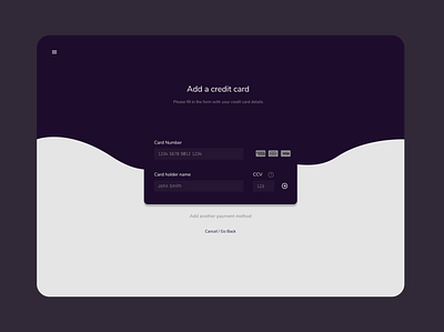 Checkout / Credit Card step challenge checkout creditcard dailyui design designer designinspiration dribbble figma firstshots graphic design newbie rookie ui uidesign uidesigner userinterface ux uxdesign web