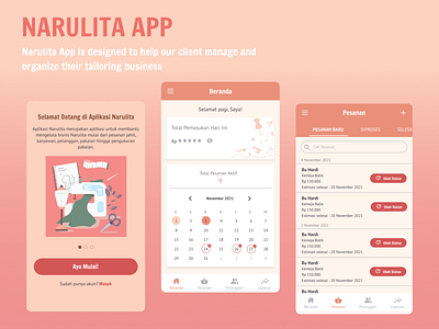 Narulita App app design ui ux