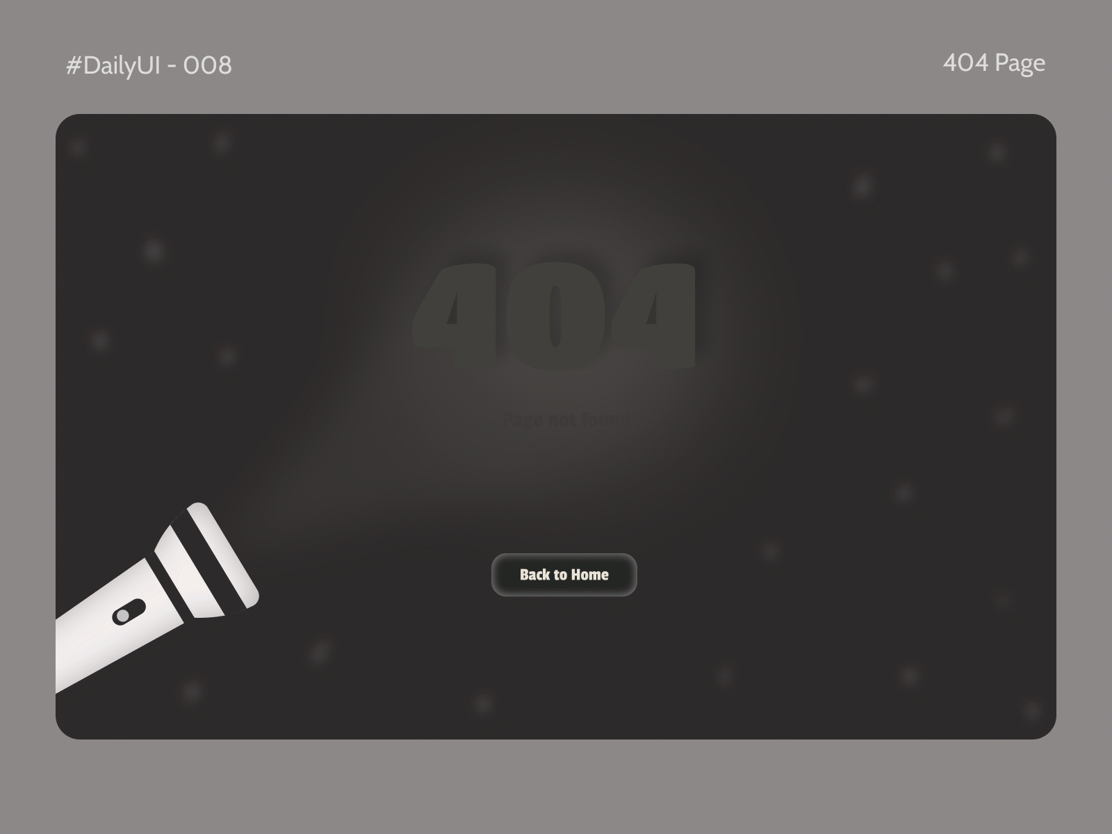 DailyUI - 008 : 404 Page 404 animation dailyui day 8 design motion graphics ui ux web