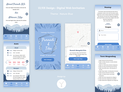 Digital Web Invitation Design app design invitation mobile ui ux web