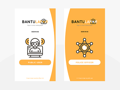 Remake Bantu Lapor App UI Design mobile ui