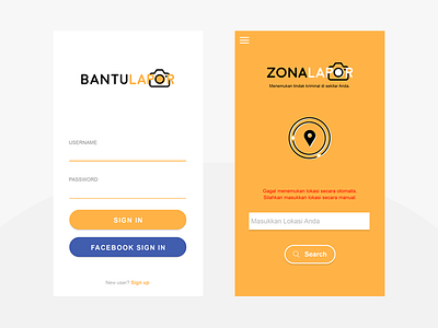 Remake Bantu Lapor App UI Design mobile ui