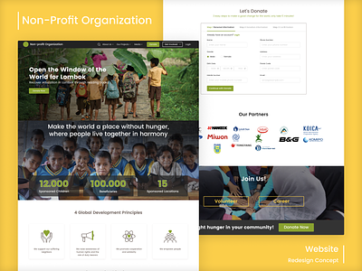 Non-Profit Organization Website nonprofit organization redesign ui website