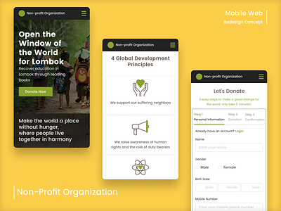 Non-Profit Organization Mobile Website