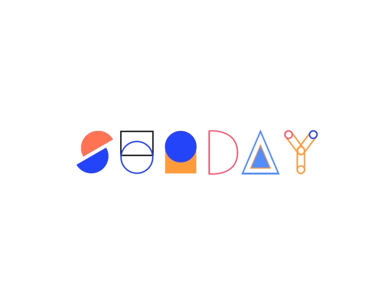 Day 24 animation colorful design geometric graphic motion sunday
