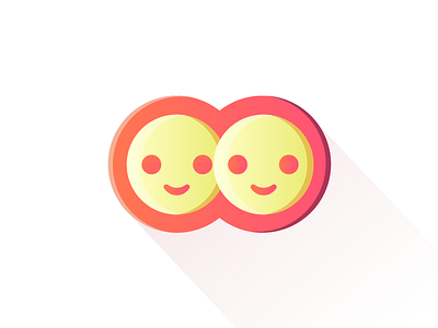 Logo exploration cute emoji friend friendly gradient logo smile