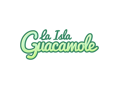 La Isla Guacamole avocado beach branding guacamole isla island lettering logo summer