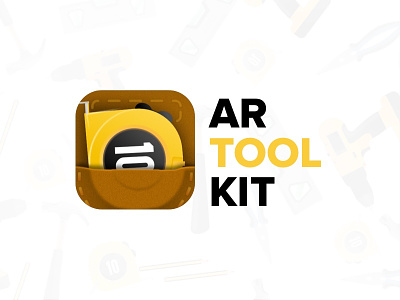 AR Toolkit logo app ar arkit belt building construction icon logo tools