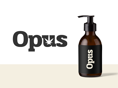 Opus CBD bottles branding cbd cbd oil logo negative space thc