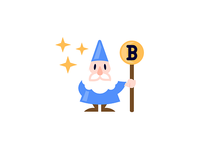 Crypto venture company bitcoin blockchain crypto doodle illustration logo mage negative space wizard