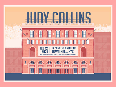 Judy Collins NYC art colour design gigposter graphic design illustration newyork nyc poster design vector