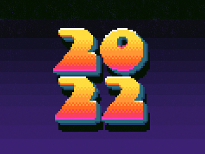 2022 design illustration lettering pixel pixel art retro typography