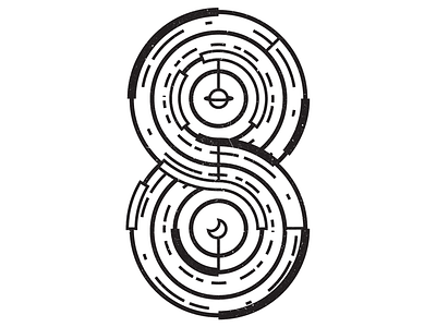 To infinity 8 design illustration infinity lettering numbers space typography