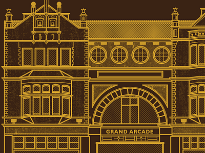 Grand Arcade Classic architecture building buildings design illustration leeds retail shopping