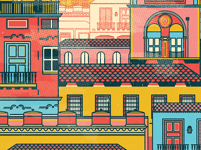 Columbiapostcard colour design illustration warm wip work in progress