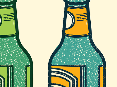 Beer Bottles beer bottle colour design experiments illustration manchester texture variant variations wip work in progress