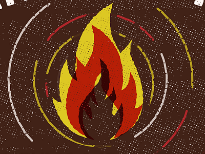 New Flames design fire flames illustration matchbox matches promo texture