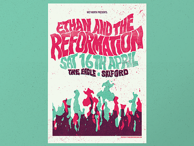 Ethan & The Reformation colour design fire flames lettering psychedelic texture typography