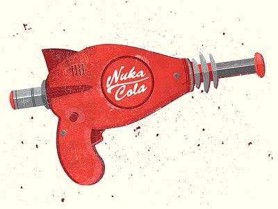 Thirst Zapper colour design doodle fallout 4 gun illustration nuka cola ray gun texture video game water pistol weapon