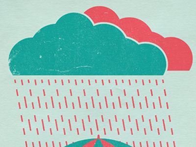 Under the Weather cloud colour illustration print rain texture