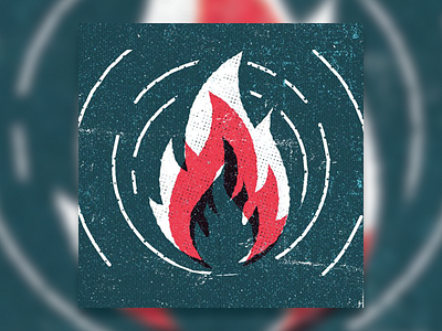 Old Flames design fire flames illustration matchbox matches promo texture