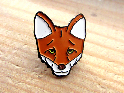 Fox Pin badge design design fox illustration pin badge pin design