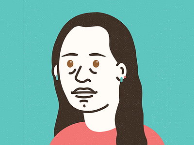 Katy avatar colour design face illustration portrait texture vector