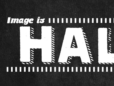 Half design lettering text texture typography