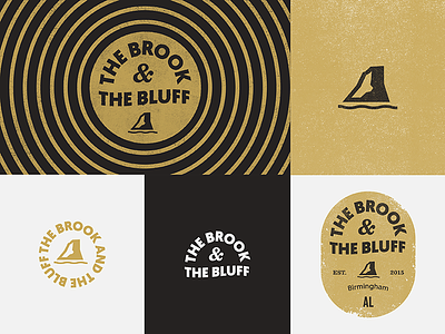 The Brook & The Bluff alabama band branding brook circle icon logo mountain music typography vinyl