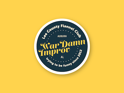 Improv Comedy Sticker alabama auburn badge comedy improv sticker