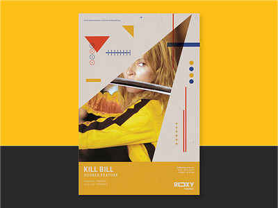 Kill Bill Double Feature branding film kill bill movie poster shapes theater