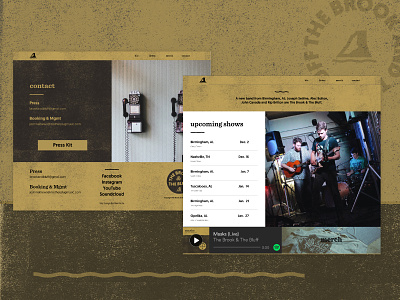 Band Website band branding digital music spotify web design website
