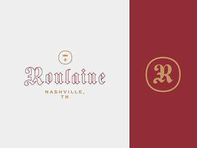 Roulaine Final Mark blackletter branding logo monogram music nashville typogaphy