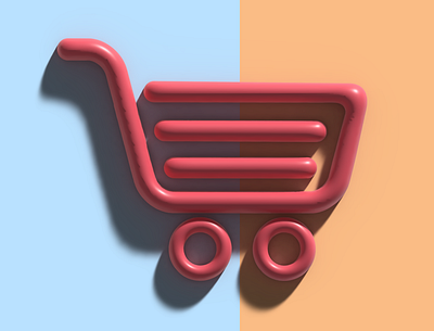 Shopping cart Minimalist Design 3d animation branding graphic design logo minimalist motion graphics ui